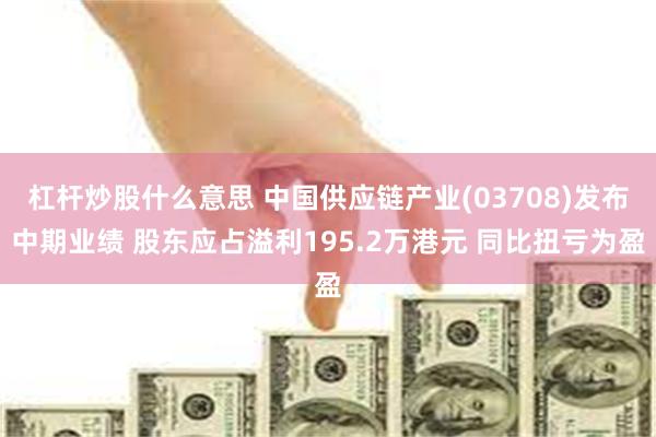 杠杆炒股什么意思 中国供应链产业(03708)发布中期业绩 股东应占溢利195.2万港元 同比扭亏为盈