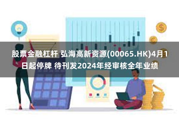 股票金融杠杆 弘海高新资源(00065.HK)4月1日起停牌 待刊发2024年经审核全年业绩